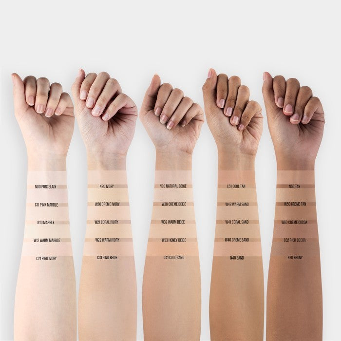 MAKE OVER Healthy Matte Face Bundle: Hydrastay Prismatic Glass Cushion + Powerstay 24H Matte Powder Foundation - Paket Complexion Face Makeup Flawless Glow Cushion Smooth Cover 24 Jam Tahan Lama Foundation Bedak Concealer Wajah Baru
