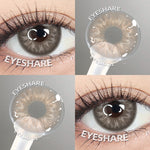 Eyeshare Softlens Big Eyes SAHARA Brown 1Pasang Lensa Kontak 14.5mm Gray Softlen