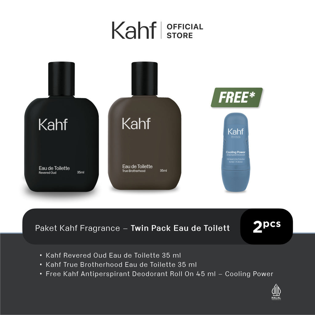 Paket Kahf Fragrance - Parfum Pria Twin Pack Eau de Toilette (EDT)