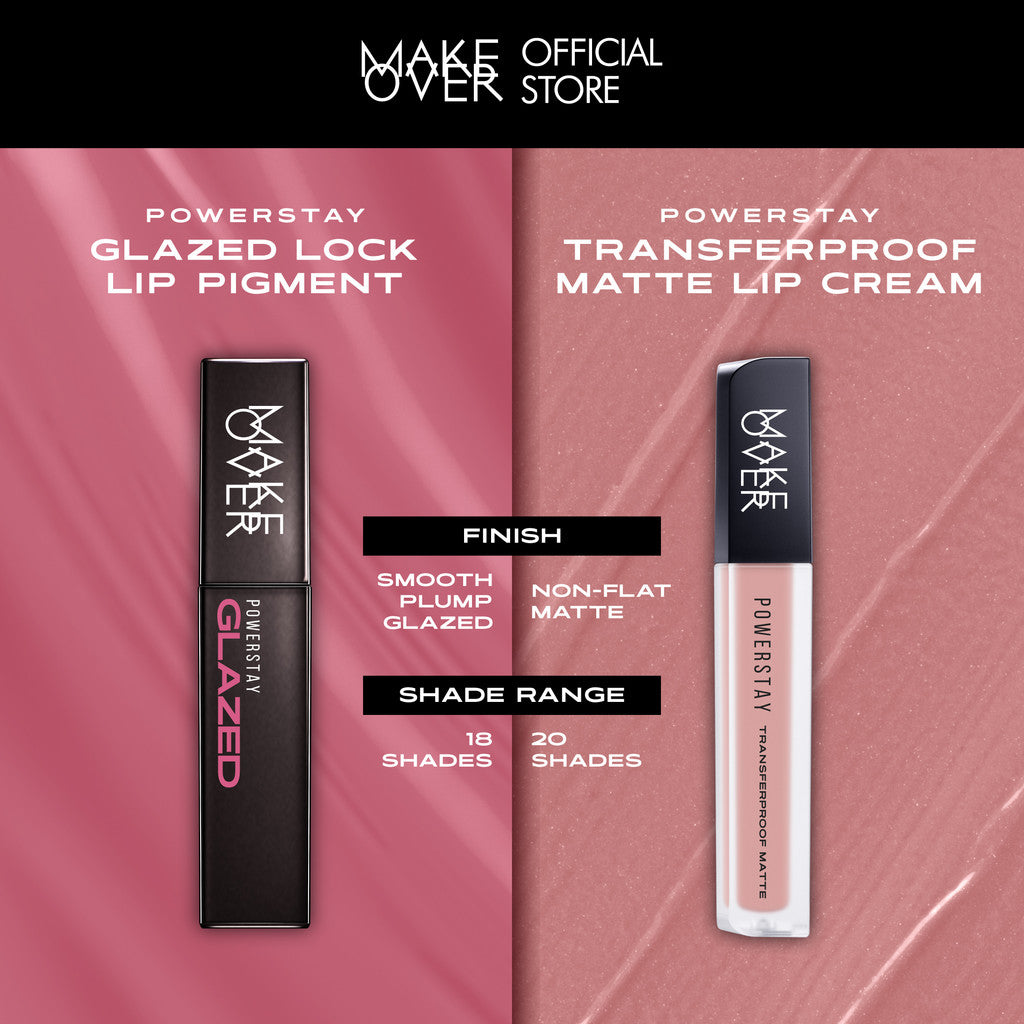 [TINTINTINWIN'S PICKS] MAKE OVER Powerstay Transferproof Matte Lip Cream - Lipcream x PANTONE Tahan Lama 14 Jam Lip Cream Tidak Kering Ringan Halus Kissproof Cocok untuk Ombre Lips Color Nude Lipstik BEST SELLER Lip Matte Lipstick 14H Make Up
