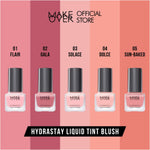 MAKE OVER Prismatic Glow Hydrate Blush Bundle: Hydrastay Prismatic Glass Cushion + Hydrastay Liquid Tint Blush - Paket Cushion Glow Blush On Tahan Lama Flawless Baru CreamBlush