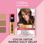 (PAKET HEMAT ISI 2) L'Oreal Paris Excellence Creme Triple Care Hair Color 4.25 Moka Brown (Cat / Pewarna Rambut)