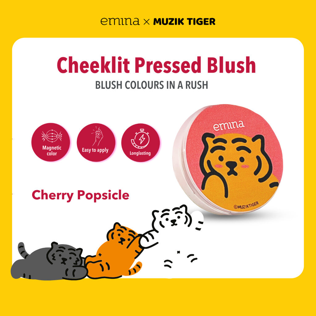 Emina Cheek Lit Pressed Blush x Muzik Tiger 3.5 g - Blush On Padat