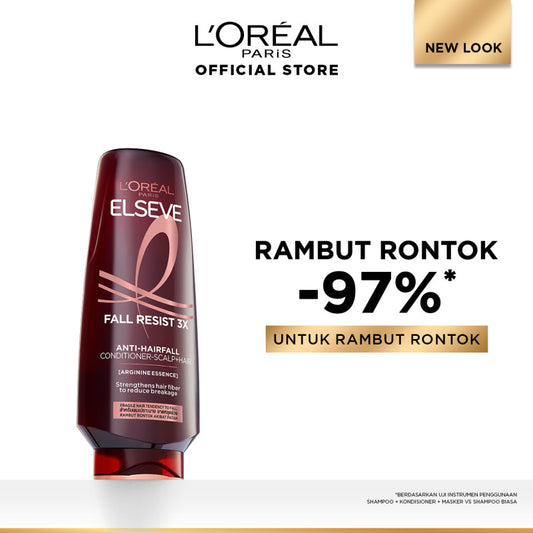 L'Oreal Paris Fall Resist 3x Anti-Hairfall Conditioner Scalp Hair Care dengan Arginine Protein - Rambut Rontok Berkurang hingga 97% 265ml
