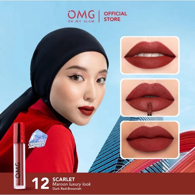 OMG Mattelast Lip Cream Oh My Glam Lip Color Matte Moisturizing Tahan Lama 12 Jam