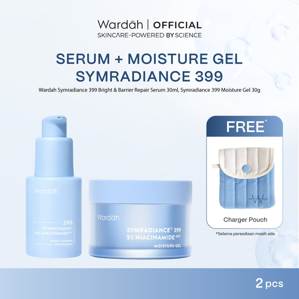 WARDAH Lightening Symradiance 399 + 10% Niacinamide Skin Care All Series Lengkap ADV Bright & Barrier Boost - Serum dan Moisturizer Mencerahkan Kulit Kusam Bekas Jerawat, Mencegah Hiperpigmentasi, Pelembab - Skincare