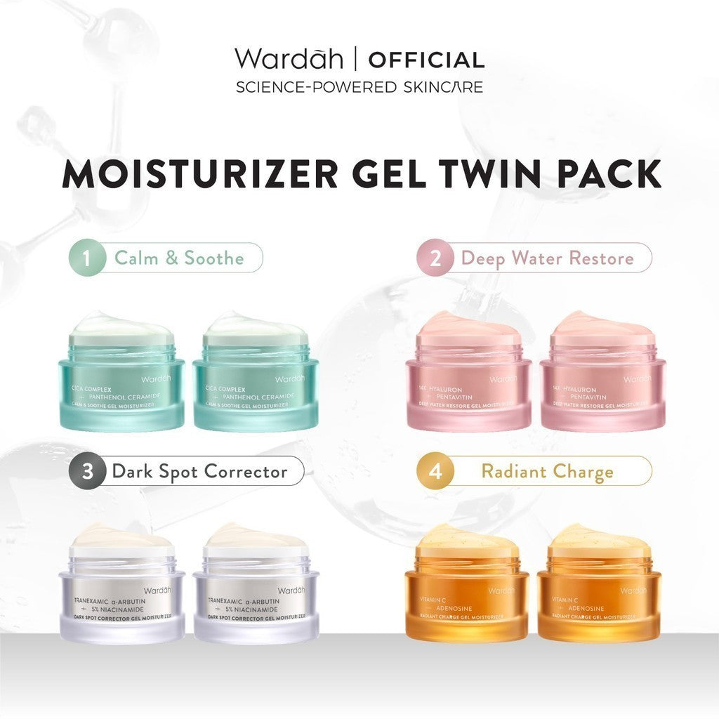 New! WARDAH Moisturizer Gel Twinpack All Variant - 30 g - Skincare