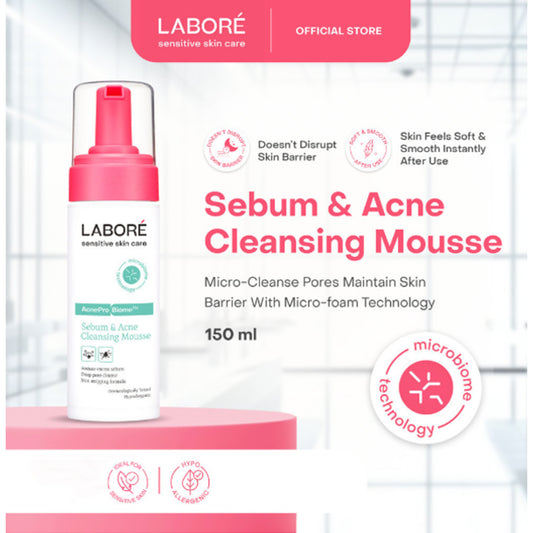 [Creator's Pick] LABORE Top Product - Sensitive Skin Care Sebum & Acne Cleansing Mousse 150 ml, Sensitive Skin Care Intensive Acne Serum 20 ml - Acne Spot Gel