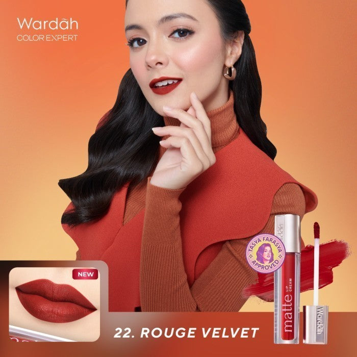 MOST LOVED! WARDAH Matte Lip Cream 4 g Warna Intense dan Tahan Lama Matte Finish Teksture Creamy Liptint Lip Stain Lipstik Lip Tint Lip Matte Lipstick Lipcream Glossy Longlasting Waterproof Tahan Lama Makeup Dark Lips Two Tone Lip Library