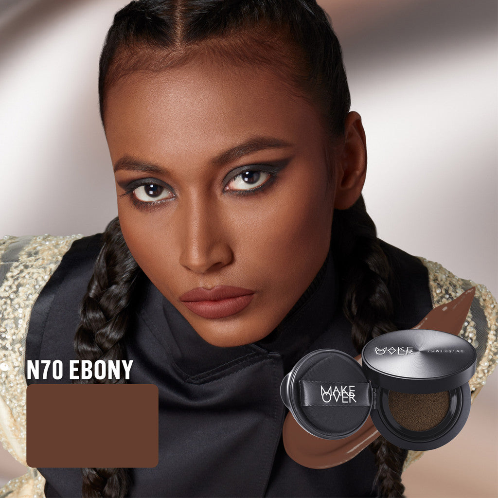 NEW! MAKE OVER Powerstay Sync Matte Cushion - Smart AI Matte Cushion High Coverage Zero Oxidation Oil Control Foundation Compact Makeup Concealer