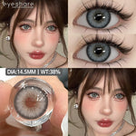 Eyeshare Softlens Big Eyes SAHARA Brown 1Pasang Lensa Kontak 14.5mm Gray Softlen