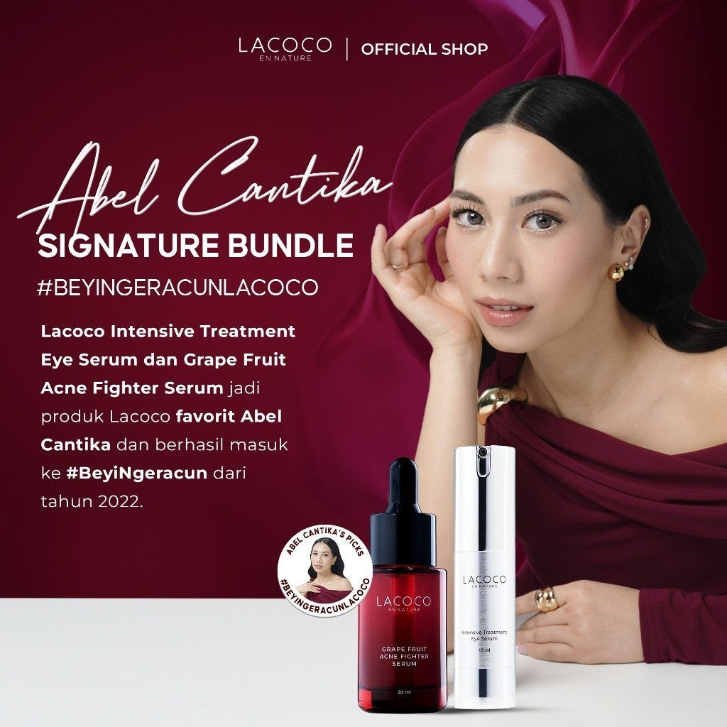 [Abel Cantika Signature Bundle] Grape Fruit Acne Serum 20ml + Intensive Eye Serum #BeyiNgeracunLacoco