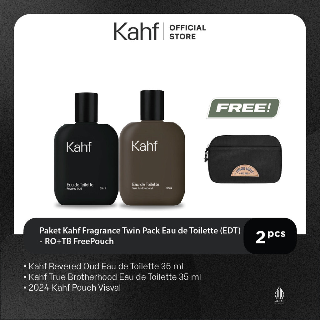Paket Kahf Fragrance - Parfum Pria Twin Pack Eau de Toilette (EDT)
