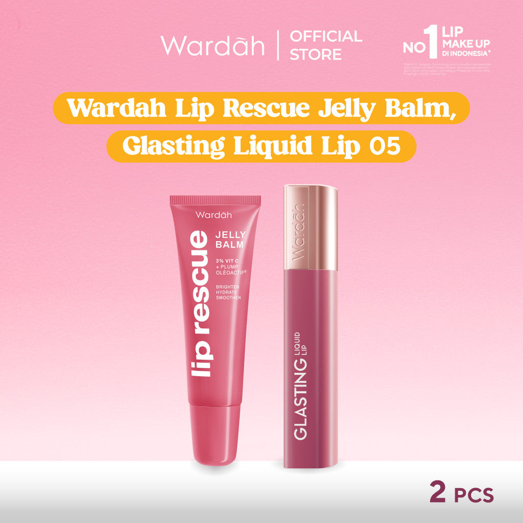[LIP CARE MENCERAHKAN] NEW! WARDAH Lip Rescue Jelly Balm Dusty Rose - Lip Therapy, Hydrating - Mencerahkan Bibir, Bibir Sehat, Plump - Glossy, Lip Matte, Liptint, Lip Stain, Lipgloss, Lip Cream, Lip tint Waterproof -Tahan Lama - Dark Lips - Bibir Pecah