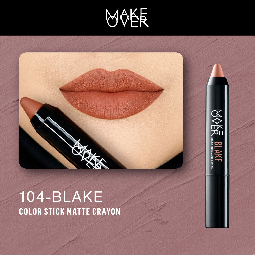 [TINTINTINWIN'S PICKS] MAKE OVER Color Stick Matte Crayon 2.6 g - Lipstick Lipstik Bibir Matte untuk Base Ombre BEST SELLER
