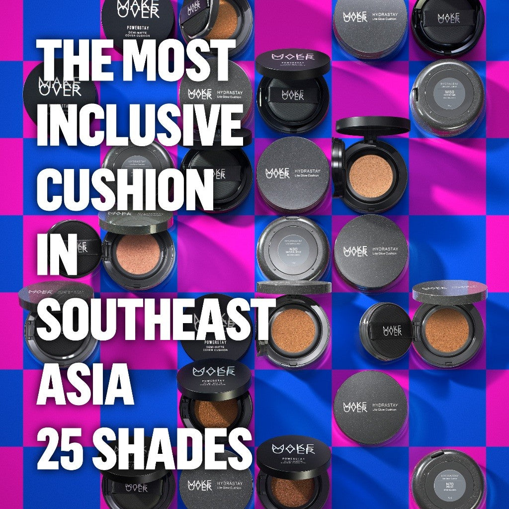 [TINTINTINWIN'S PICKS] MAKE OVER Powerstay Demi-Matte Cover Cushion - Cushion Matte High Coverage Foundation Compact Ringan Oil Control Make Up Wajah Tahan Lama 24 Jam Non-Comedogenic BEST SELLER Concealer Make Up