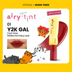 Emina Airy Surprise Tint x Muzik Tiger 3 g + Keychain - Lip Tint Ringan, Longlasting, Tahan Lama, Waterproof