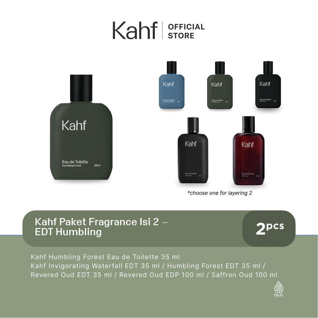 Kahf Paket Fragrance Personalized isi 2 - Parfum Pria Wangi Tahan Lama Eau de Toilette (EDT), Eau de Parfume (EDP)
