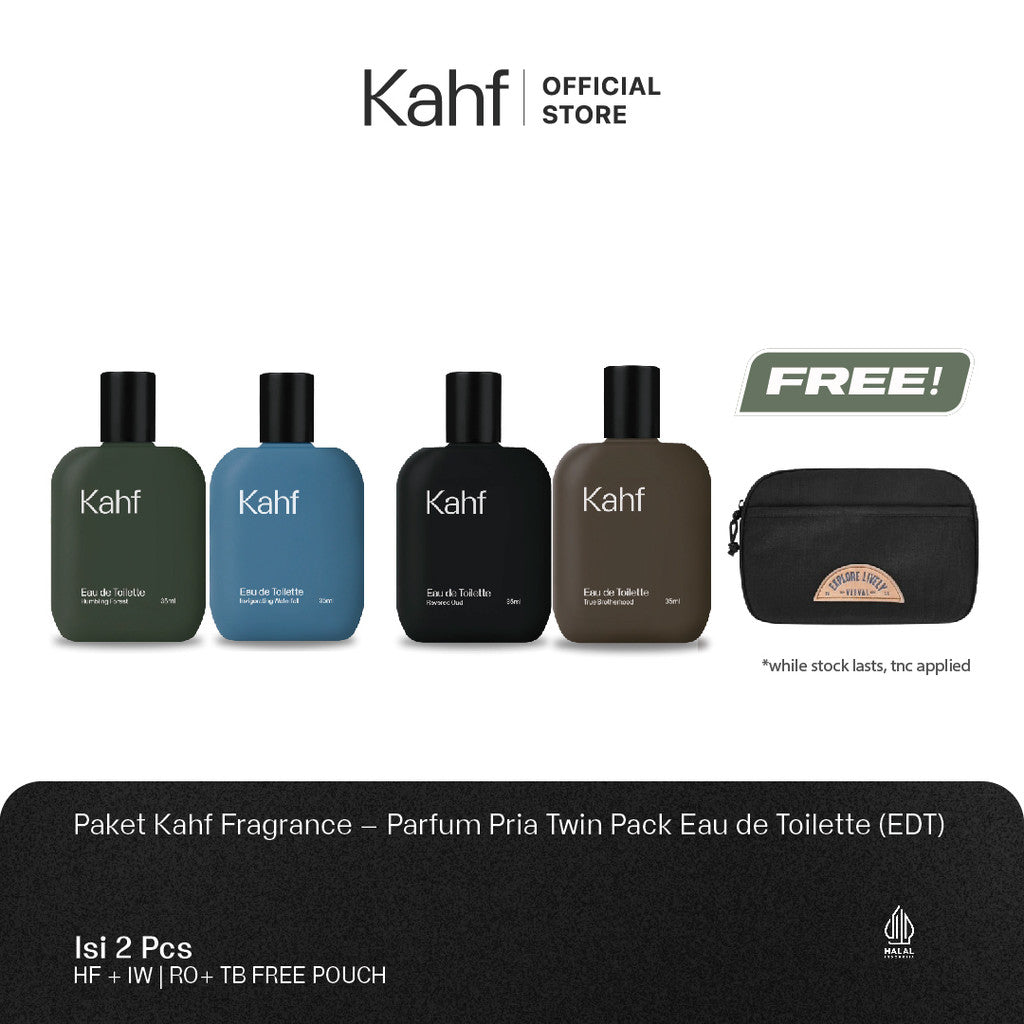 Paket Kahf Fragrance - Parfum Pria Twin Pack Eau de Toilette (EDT)