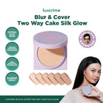 CANTIK - LUXCRIME Blur & Cover Two Way Cake Silk Glow 8.5gr Original - LUXCRIME TWC Silk Glow - Bedak Foundation Padat High Coverage Untuk Kulit Halus Tanpa Pori Bebas Minyak Tahan 24 Jam
