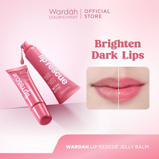 [LIP CARE MENCERAHKAN] NEW! WARDAH Lip Rescue Jelly Balm Dusty Rose - Lip Therapy, Hydrating - Mencerahkan Bibir, Bibir Sehat, Plump - Glossy, Lip Matte, Liptint, Lip Stain, Lipgloss, Lip Cream, Lip tint Waterproof -Tahan Lama - Dark Lips - Bibir Pecah