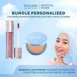 [BUNDLE] WARDAH Paket Exclusive Two Way Cake Lightening Powder Foundation Light Feel Flawless 12 g x Exclusive Matte Lip Cream 4g Basic Make Up - Makeup - Cocok Dipakai dengan Cushion