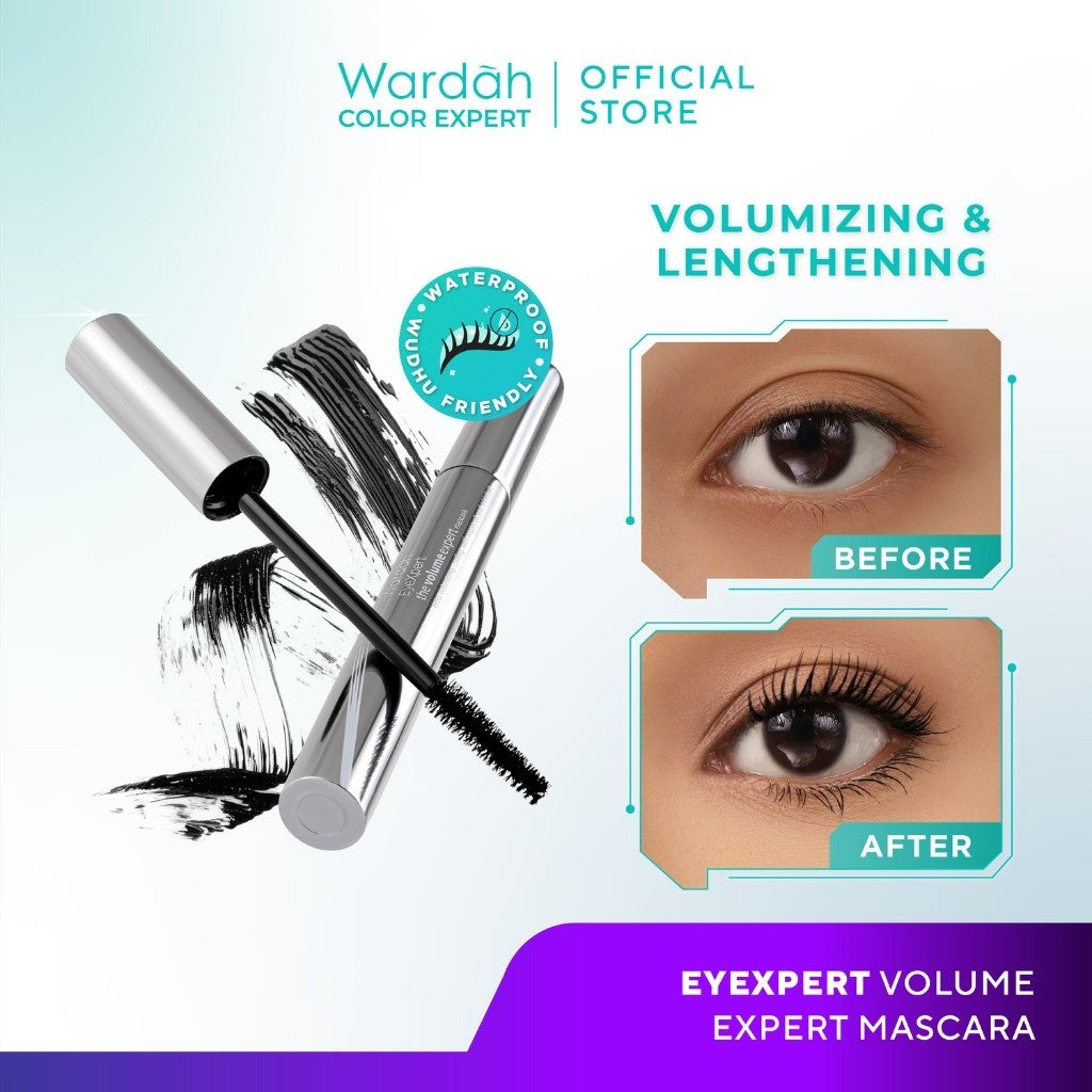 [BUNDLE] WARDAH Paket Volume Expert Mascara + Brow Lash Serum  (Serum Bulu Mata dan Alis) - Makeup