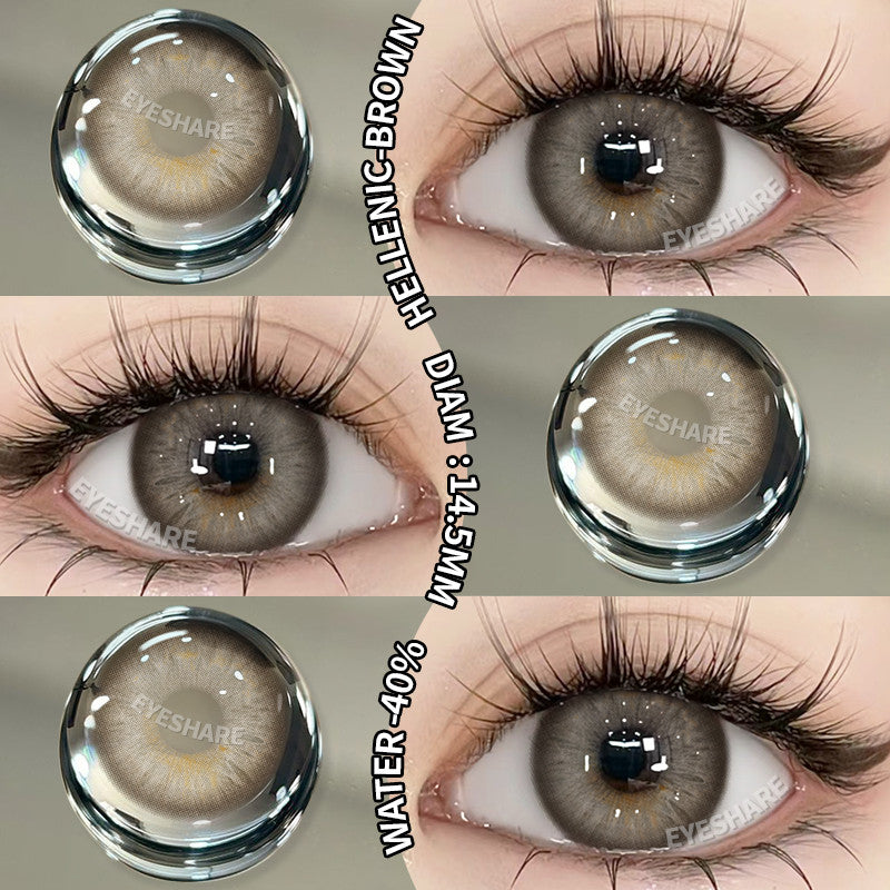Eyeshare Softlens Big Eyes SAHARA Brown 1Pasang Lensa Kontak 14.5mm Gray Softlen