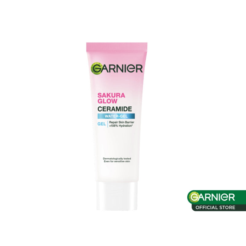 Garnier Sakura Glow Ceramide Water Gel Moisturizer 20ml (Pelembap untuk mencerahkan dan melembapkan kulit)