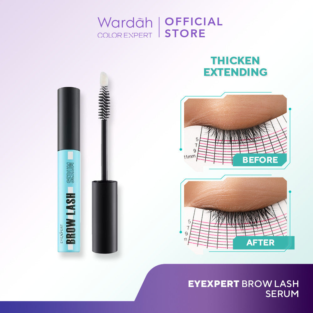 [BUNDLE] WARDAH Paket Volume Expert Mascara + Brow Lash Serum  (Serum Bulu Mata dan Alis) - Makeup