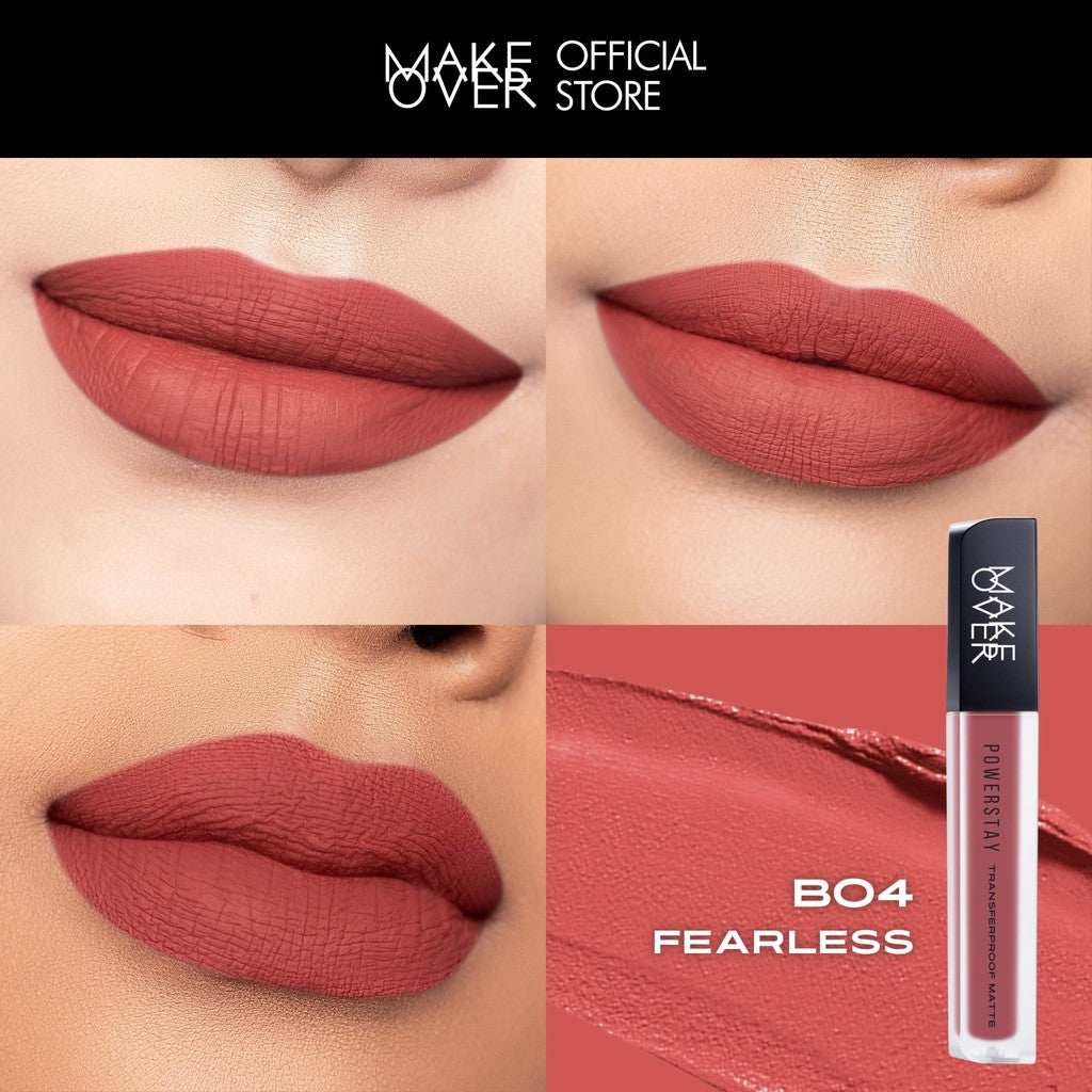 [TINTINTINWIN'S PICKS] MAKE OVER Powerstay Transferproof Matte Lip Cream - Lipcream x PANTONE Tahan Lama 14 Jam Lip Cream Tidak Kering Ringan Halus Kissproof Cocok untuk Ombre Lips Color Nude Lipstik BEST SELLER Lip Matte Lipstick 14H Make Up