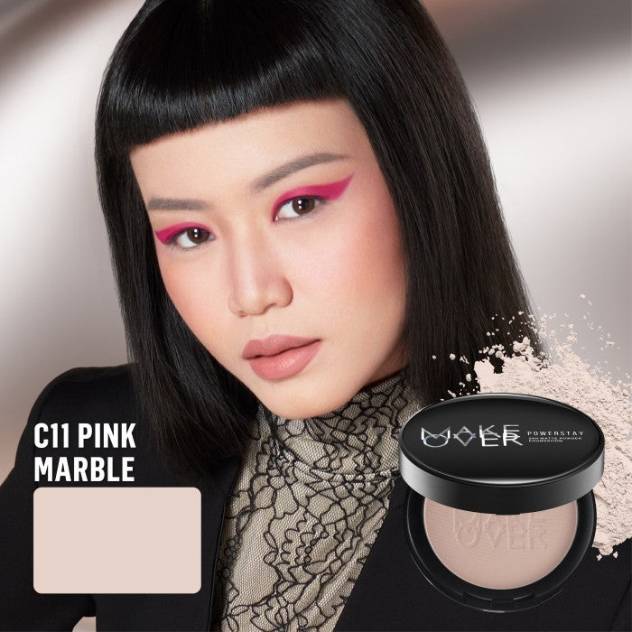 [ SPECIAL PRICE ] MAKE OVER Powerstay 24H Matte Powder Foundation -  Bedak Padat High Coverage Ringan Bedak Compact Wajah Flawless Make Up Tahan Lama 24 Jam Non-Comedogenic BEST SELLER Poreless DFW Nadya Hutagalung Pony Mira Agile Zsa Zsa Utari