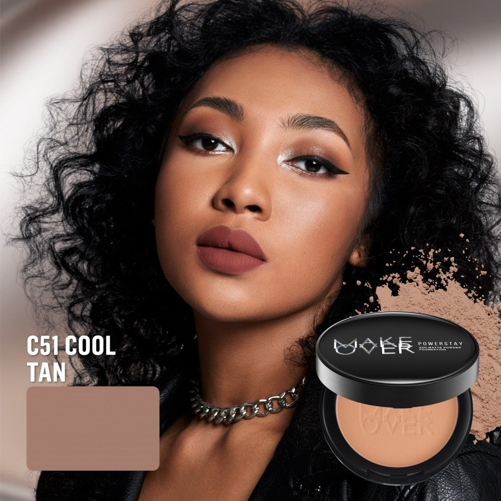 [ SPECIAL PRICE ] MAKE OVER Powerstay 24H Matte Powder Foundation -  Bedak Padat High Coverage Ringan Bedak Compact Wajah Flawless Make Up Tahan Lama 24 Jam Non-Comedogenic BEST SELLER Poreless DFW Nadya Hutagalung Pony Mira Agile Zsa Zsa Utari