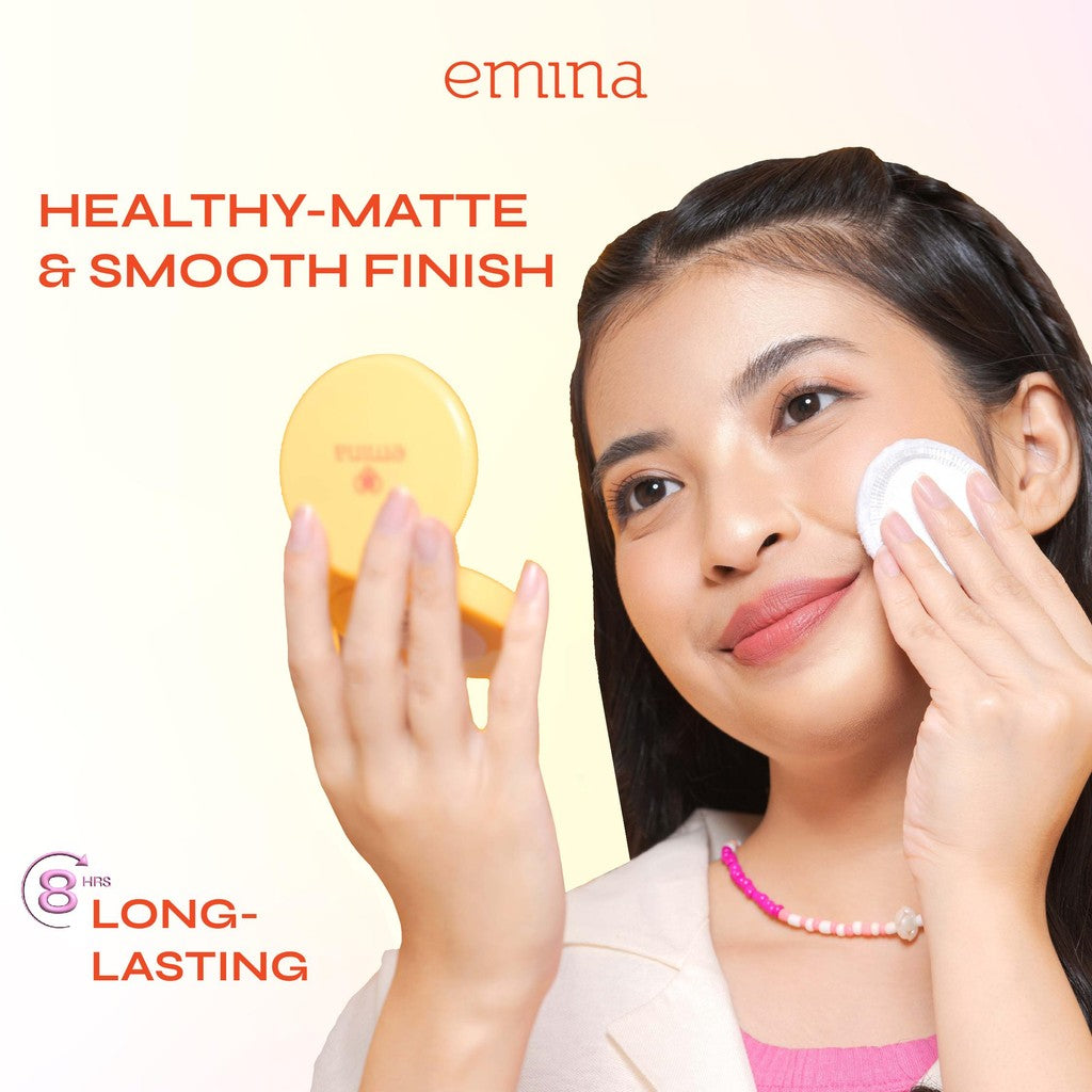 [SPECIAL 11.11] Emina Daily Matte Compact Powder x Muzik Tigerr 11 g - Bedak Padat Matte Finish & Oil Control Tahan Sampai 8 Jam