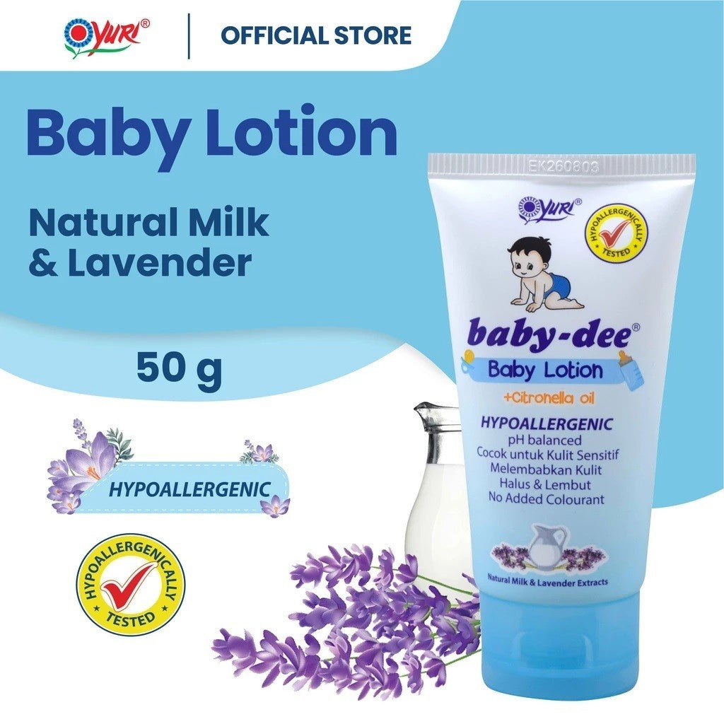 Yuri Dee Dee Baby Lotion 50g - Krim Losion Pelembab Anak dan Bayi