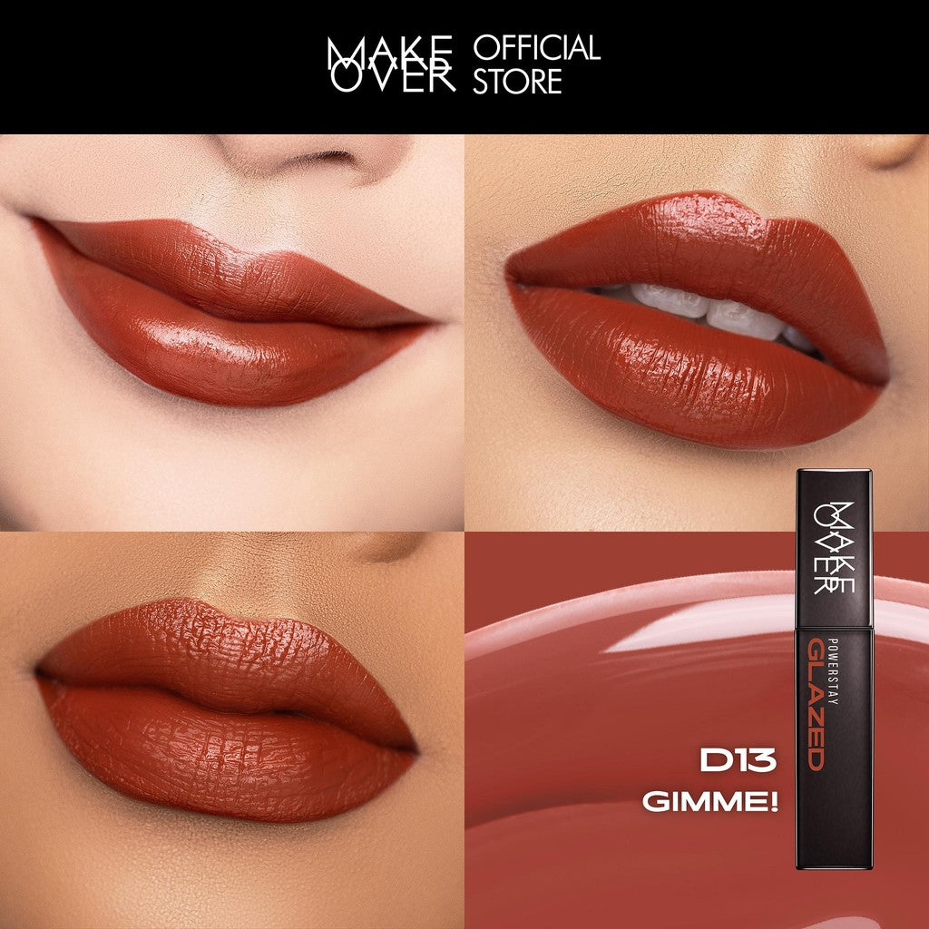 [SPECIAL 11.11] MAKE OVER Powerstay Glazed Lock Lip Pigment - NIKI Aqeela Sargio Mahalini Lip Glazed Plump Gloss Next Level Lip Cream Transferproof Pigmented Tahan Lama 24 Jam Ringan Lipstick Long Lasting Somethin Time Less w Maybe Euphoria