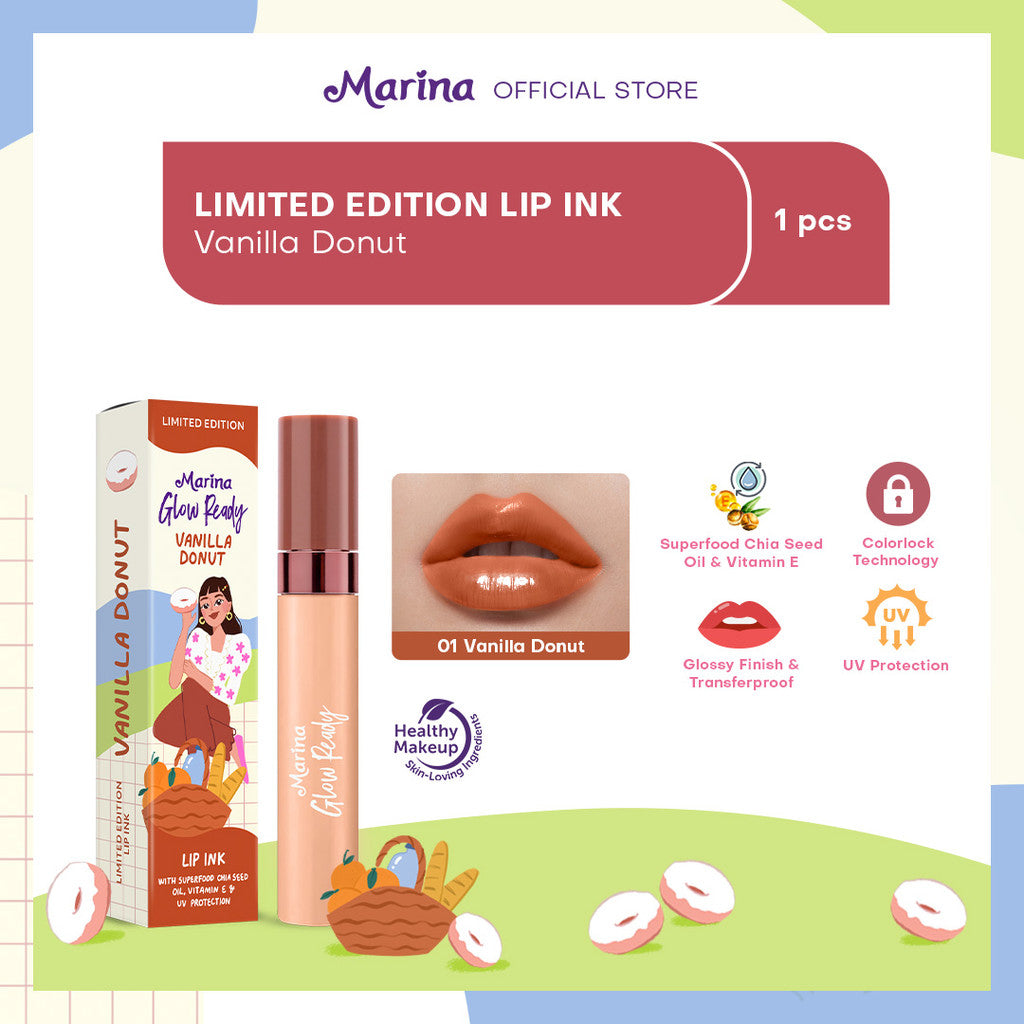 Marina Glow Ready Limited Edition Lip Ink 4ml - Exp Date : 02.2027