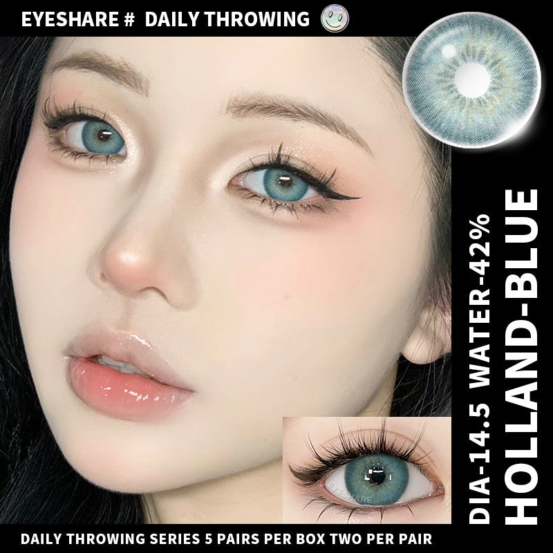 Eyeshare Softlens Holland Gray Brown 14.5mm Big Eyes 1Pasang Lensa Kontak Soft Softlen