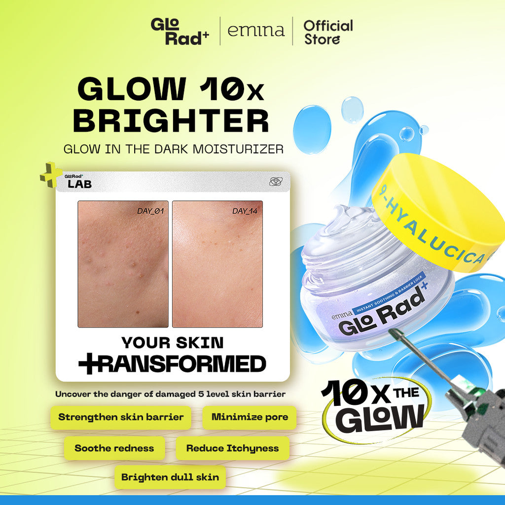 Emina Moisturizer All Series - Water Moisturizer Gel, Moisturizing Cream, GloRad+ Hyalucica Moisturizer Gel, Ms. Pimple Acne Moisturizing Gel - Moisturizer, Melembapkan, Mencerahkan, Memperbaiki Skin Barrier, Meredakan jerawat, Cocok Semua Jenis Kulit