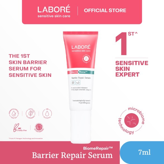 LABORÉ GentleBiome Barrier Repair Serum - Triple Ceramide Complex, Serum untuk Kulit Sensitif & Memperbaiki Skin Barrier - 7 ml