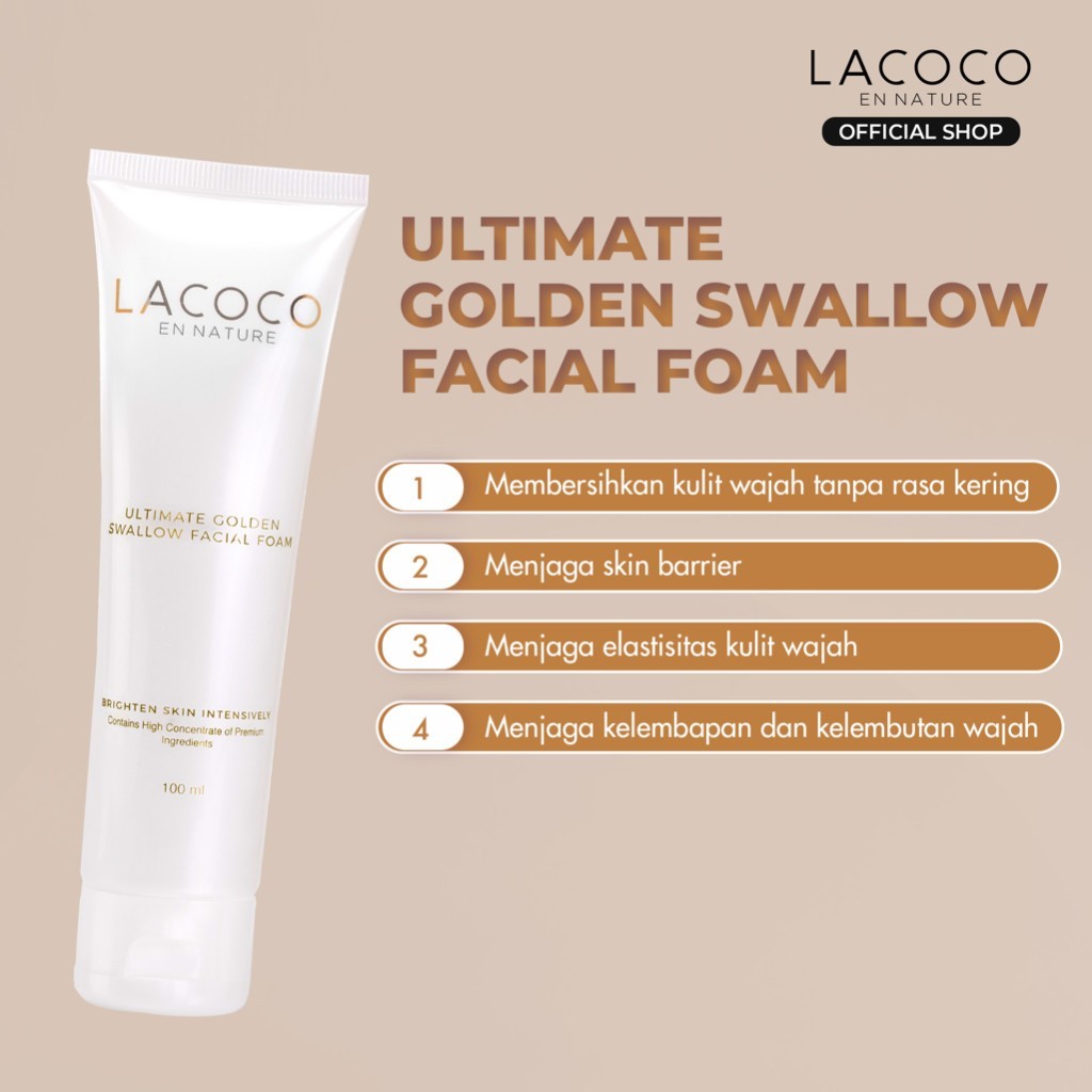 [SERBA 100K] Lacoco Ultimate Golden Swallow Facial Foam 100ml