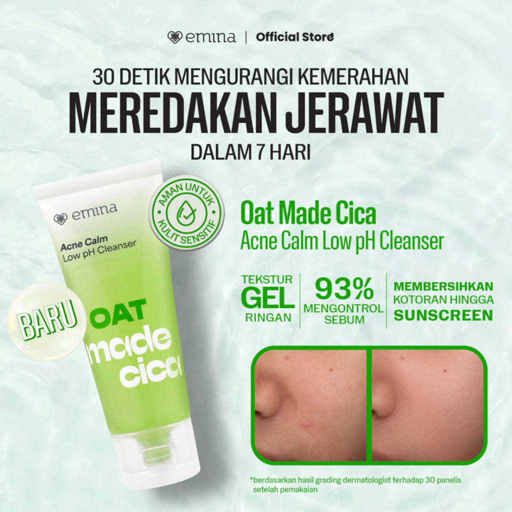 [SPECIAL 11.11] Emina Face Wash All Series - Niacinamide Oxy Ceramide Brightening Face Wash, Emina Prebiotic Tranexamic Acid Brightening, Ms Pimple Acne Solution, Oat Amino Low pH Cleanser