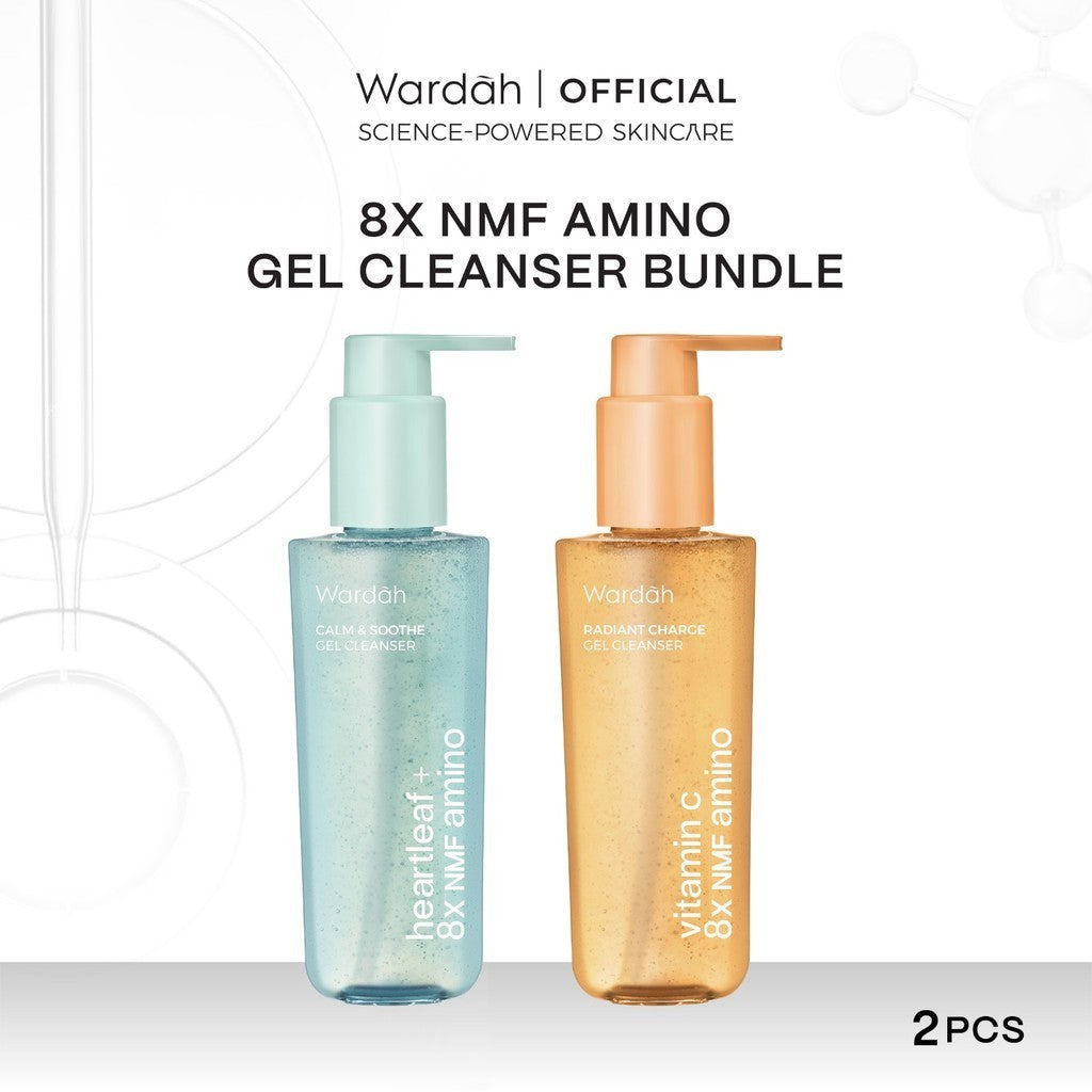 [TWINPACK] WARDAH NMF Amino Gel Cleanser Low PH 120 ml - Facial Wash Deep Hydration with 8X NMF Amino - Melembapkan, Membersihkan dengan Lembut Tanpa Menghilangkan Protein Alami Kulit - Skincare
