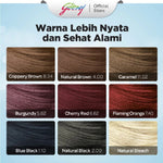 NYU Henna Shampoo Hair Colour SATUAN 20ml - Shampo Pewarna Rambut Free Sarung Tangan