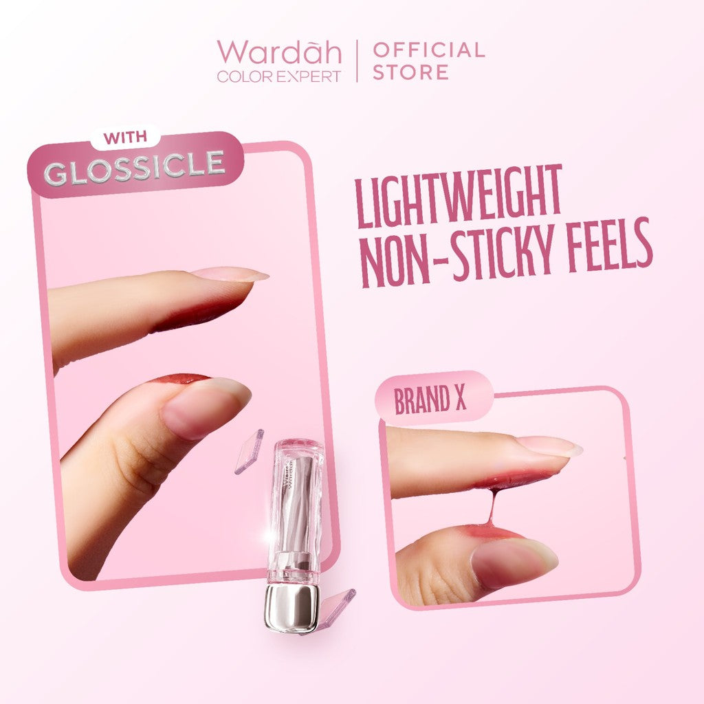 [FLASH SALE] NEW! WARDAH Glossicle Peptide Balm - Ombre Glossicle - Dilengkapi dengan Peptide & UV Filter - Memperkuat Lip Barrier - Hasil Akhir Bibir Lembab dan Glossy - Lip Balm -Lip Tint - Makeup - Natural Gloss - Glossy - Library