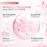 WARDAH Hydra Rose 14X Hyaluronic Pentavitin Deep Barrier Repair Serum 30 ml - Serum dengan Allantoin - Perawatan Wajah untuk Kulit - Resilient Skin - Skincare