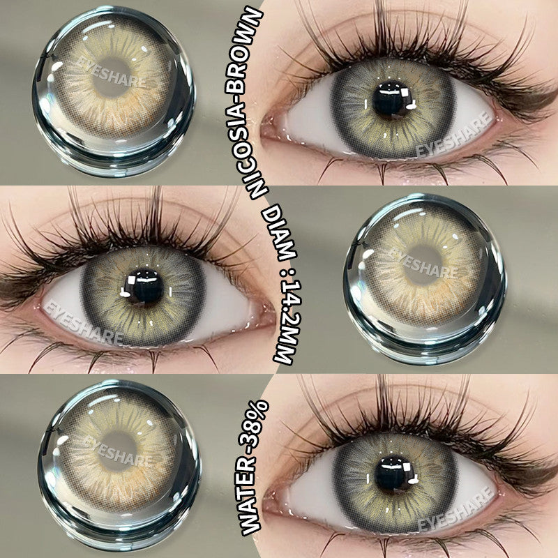 Eyeshare Softlens Purple Gray Brown 14.2mm 1Pasang Lensa Kontak Soft Softlen Cosplay