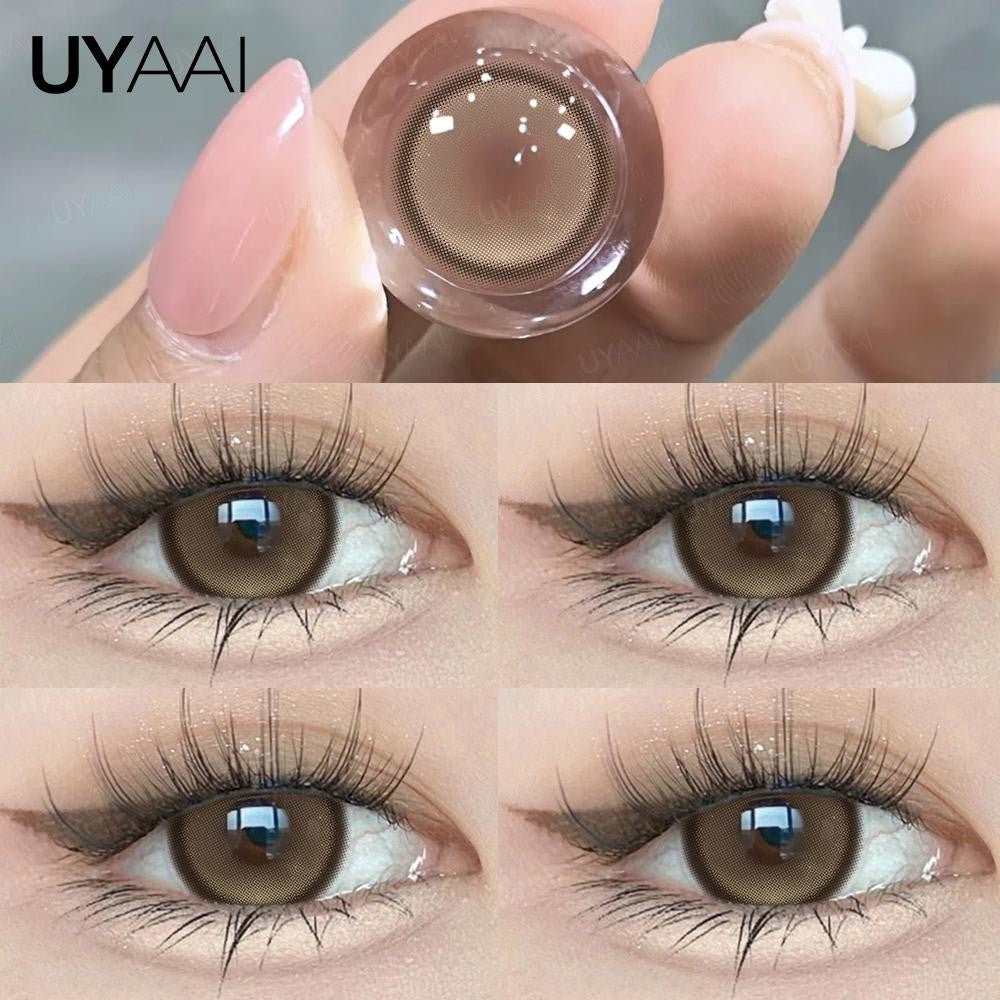 [COD] UYAAI Softlens Lensa Kontak Sekali Pakai VIVIRING Pink/Brown/purple Lensa Kontak 14.2mm Sekali Pakai