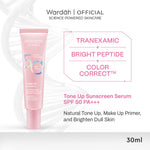 Wardah UV Shield Tinted Tone Up Sunscreen SPF 50 PA 30 ml Sunscreen Wajah Mencerahkan Wajah Samarkan Noda Hitam Tidak Lengket Cepat Meresap Makeup Primer-Skincare