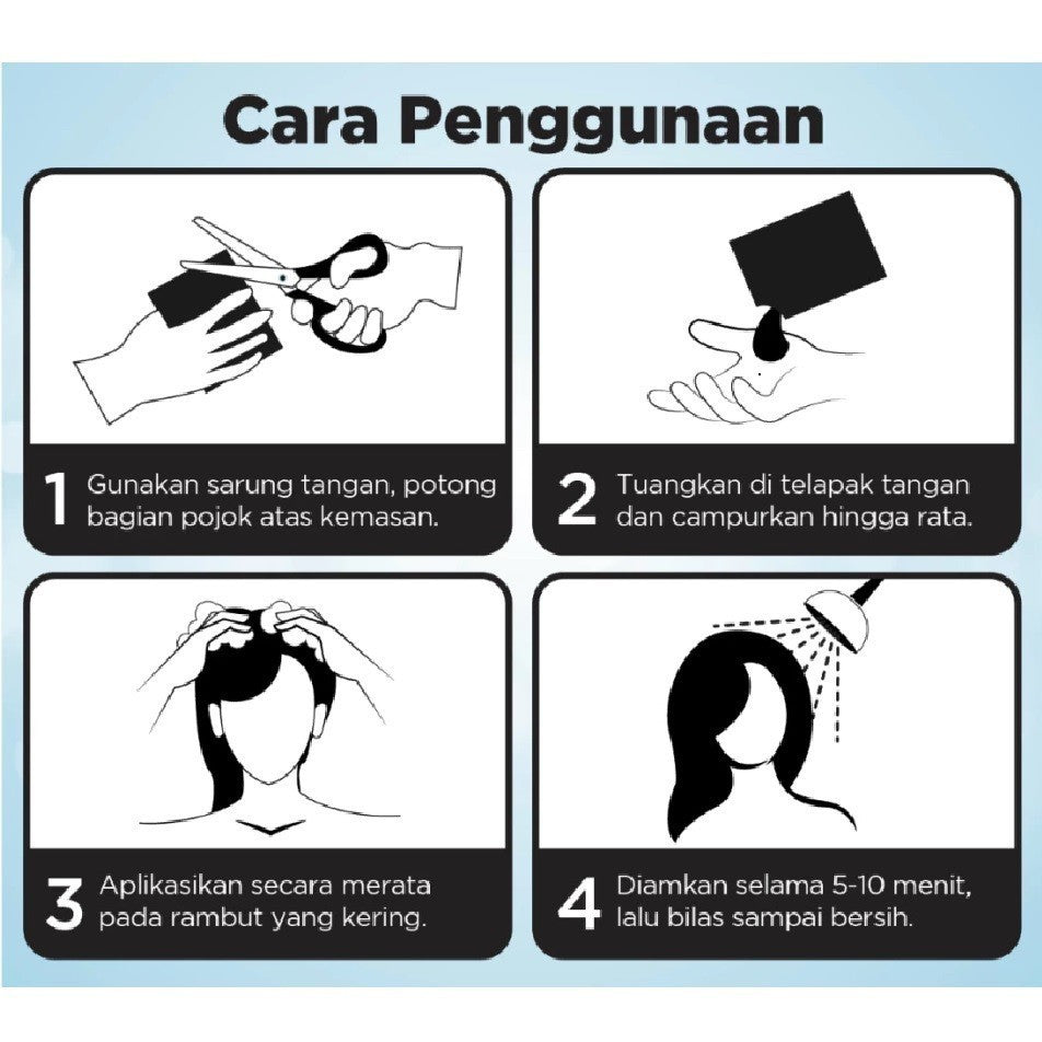 NYU Henna Shampoo Hair Colour SATUAN 20ml - Shampo Pewarna Rambut Free Sarung Tangan